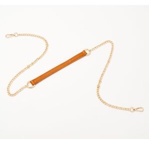 Ahdorned Handbag Strap Brown/Gold